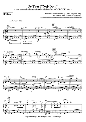 Us-Two ("Noi-Doii") - arr. for G-clef piano/harp (GCP/GCH) (from my Piano album vol. 2) - full score