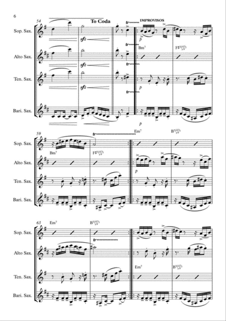Gaúcho - O CORTA-JACA DE CÁ E LÁ Woodwind Quartet scores gallery preview page 6