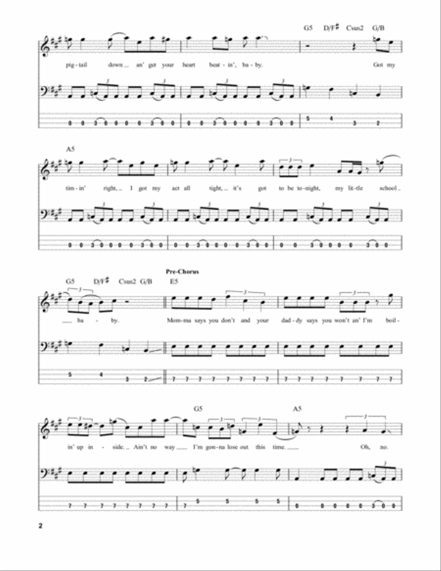 Tie Your Mother Down Guitar Tablature scores gallery preview page 2
