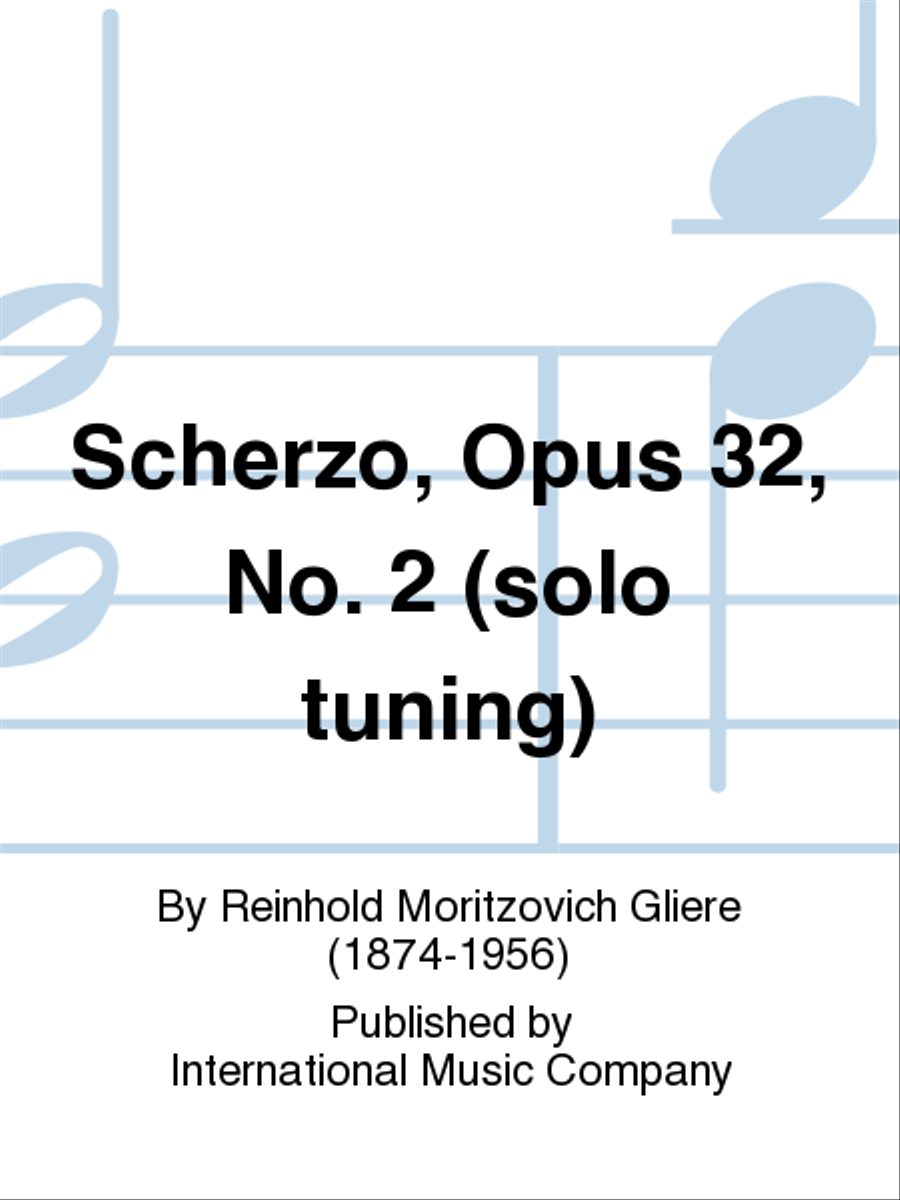 Scherzo, Opus 32, No. 2 (Solo Tuning) Double Bass scores gallery preview page 1
