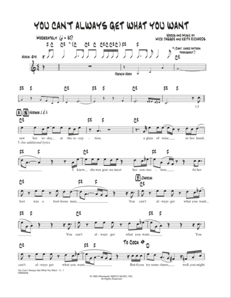 You Can't Always Get What You Want School and Community scores gallery preview page 1