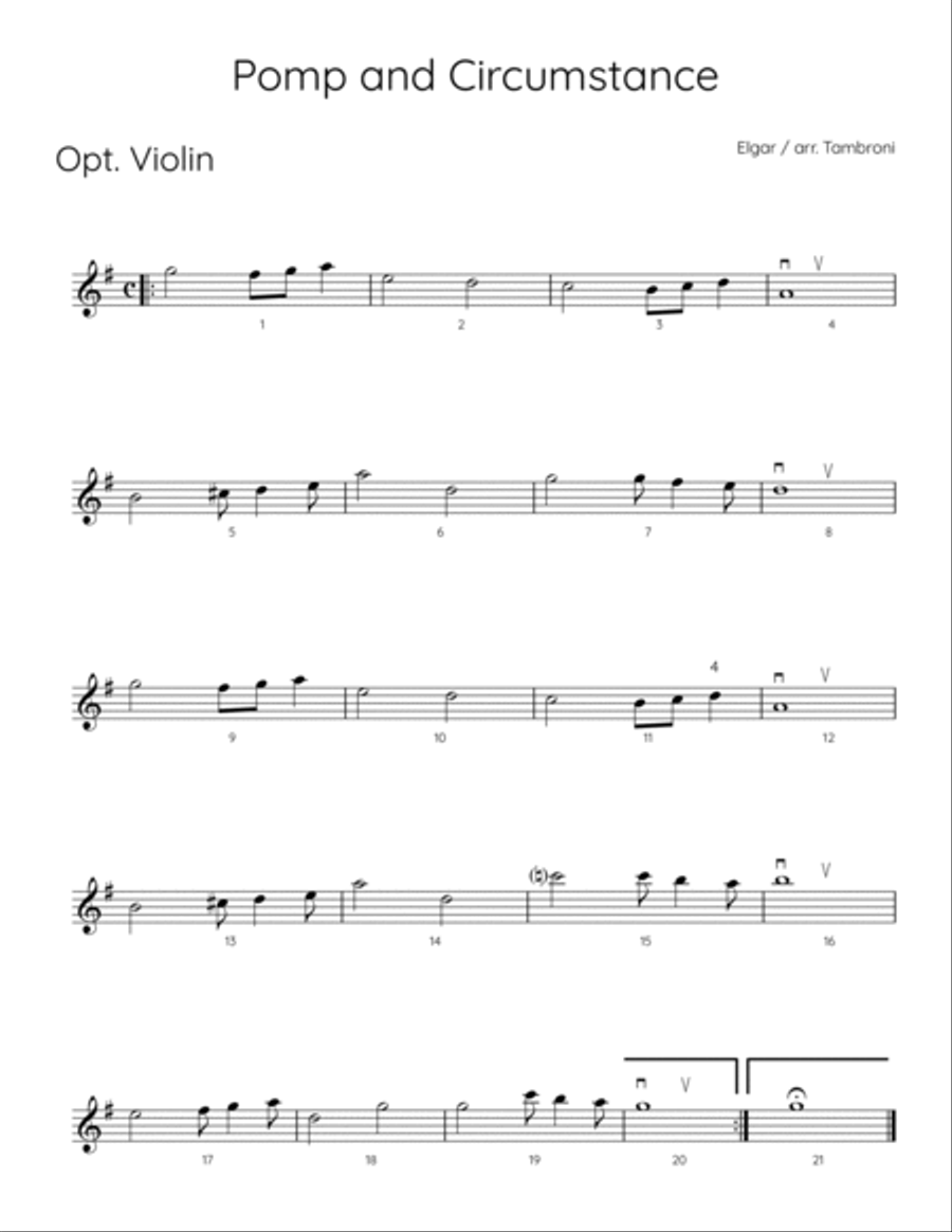 Pomp & Circumstance String Orchestra scores gallery preview page 4