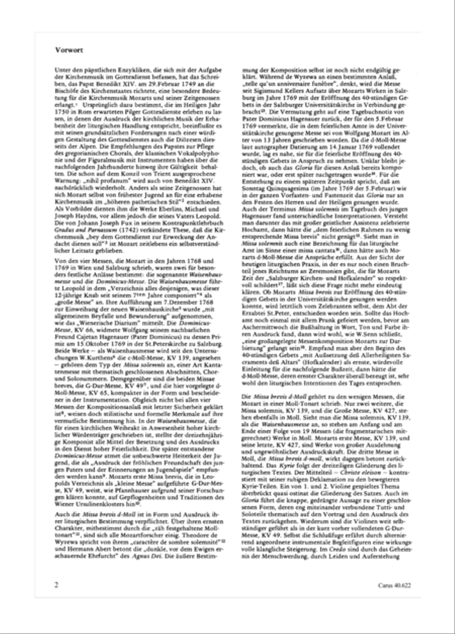 Missa brevis in D minor 4-Part scores gallery preview page 3