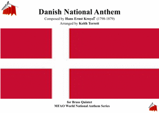 Book cover for Danish National Anthem (Der er et yndigt land) for Brass Quintet MFAO World National Anthem Series