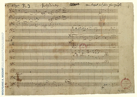 Mozart Facsimile Poster III