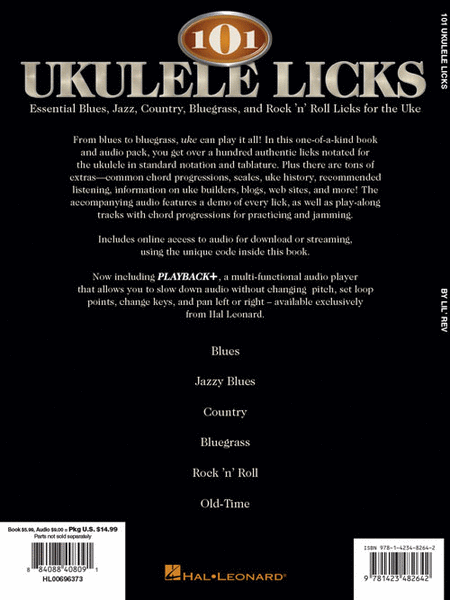 101 Ukulele Licks by Lil' Rev Ukulele - Sheet Music