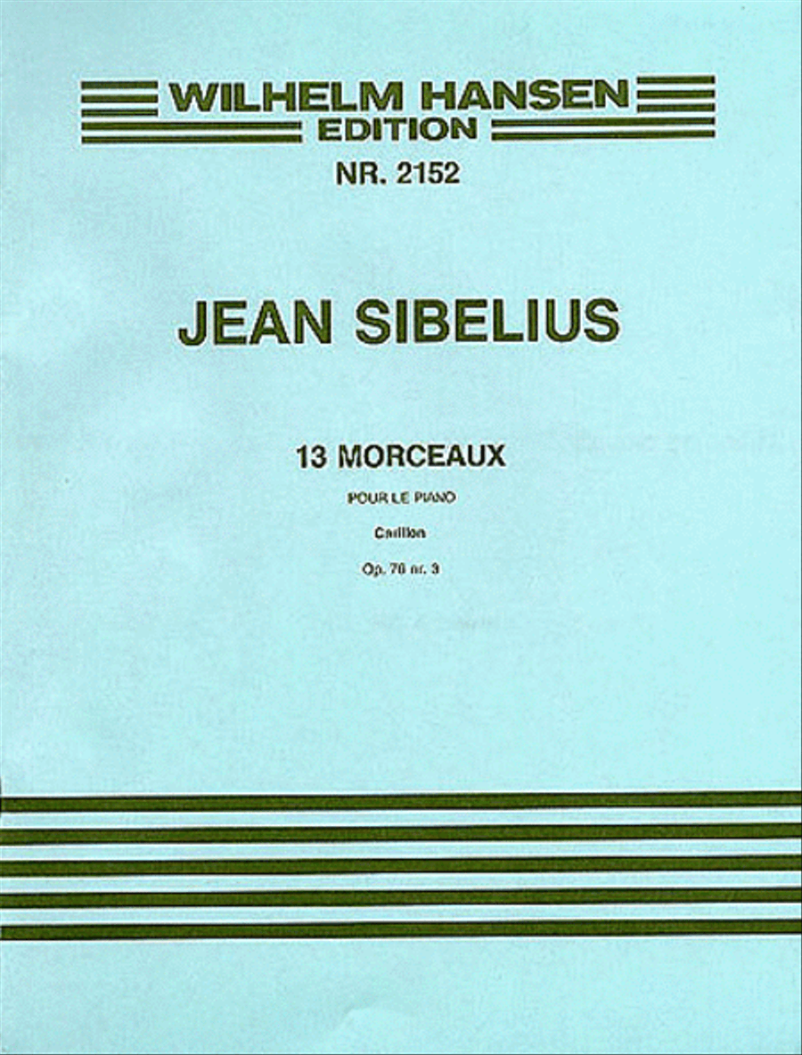 Jean Sibelius: 13 Pieces Op.76 No.3 'Carillon' Piano Solo scores gallery preview page 1