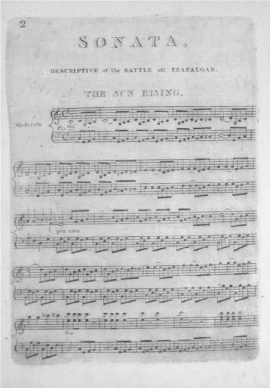 Sonata. Descriptive of the Battle off Trafalgar Piano Solo scores gallery preview page 2