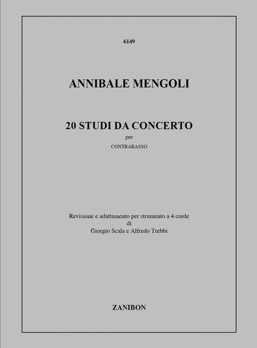 20 Studi Da Concerto Per Contrabbasso