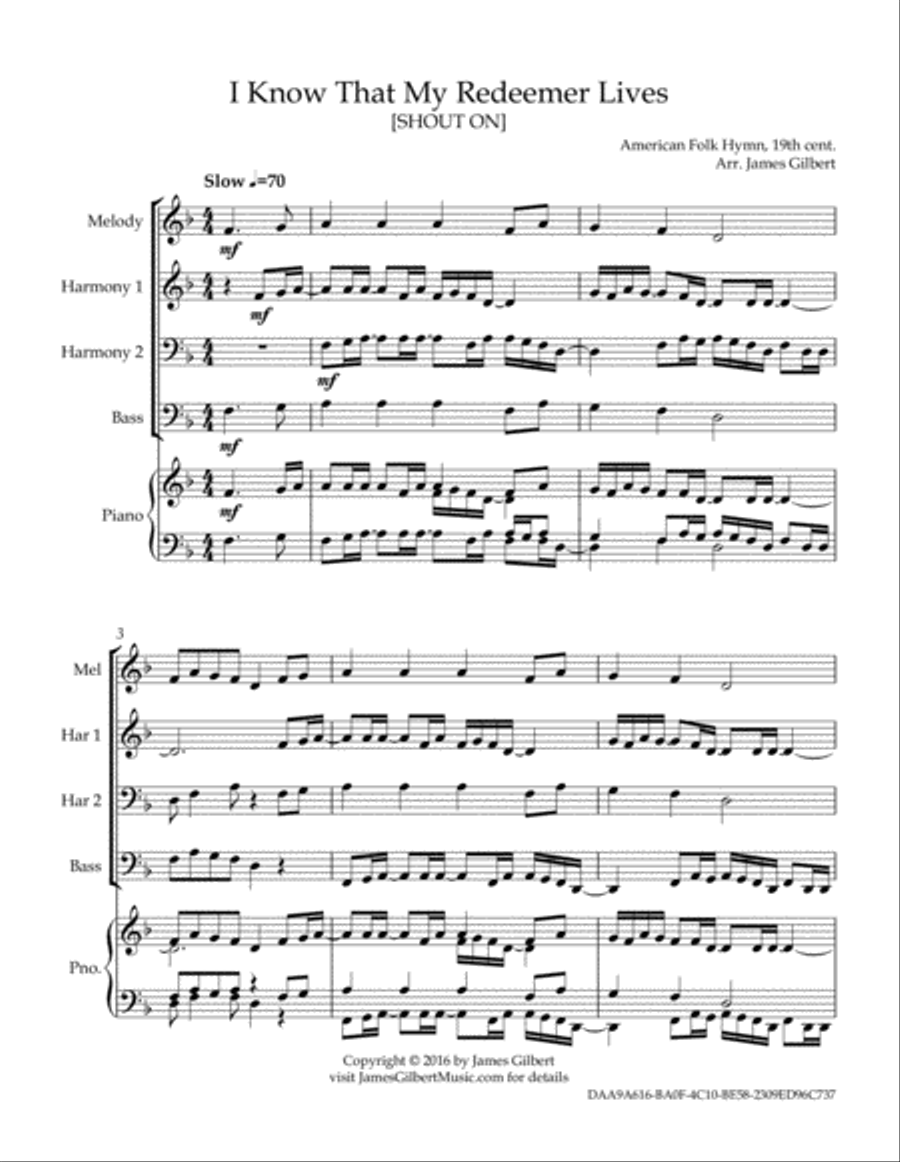 I Know That My Redeemer Lives Small Ensemble scores gallery preview page 4