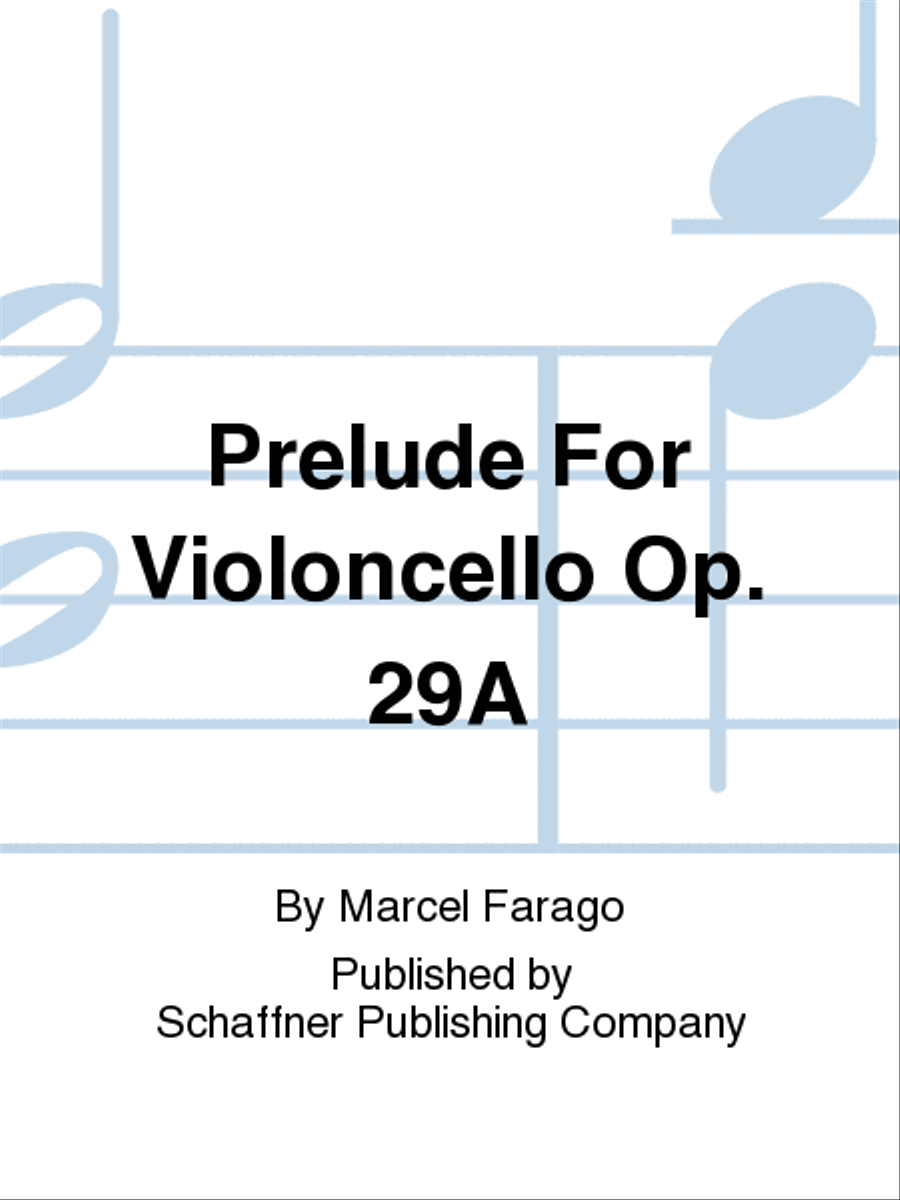 Prelude For Violoncello Op. 29A Cello Solo scores gallery preview page 1