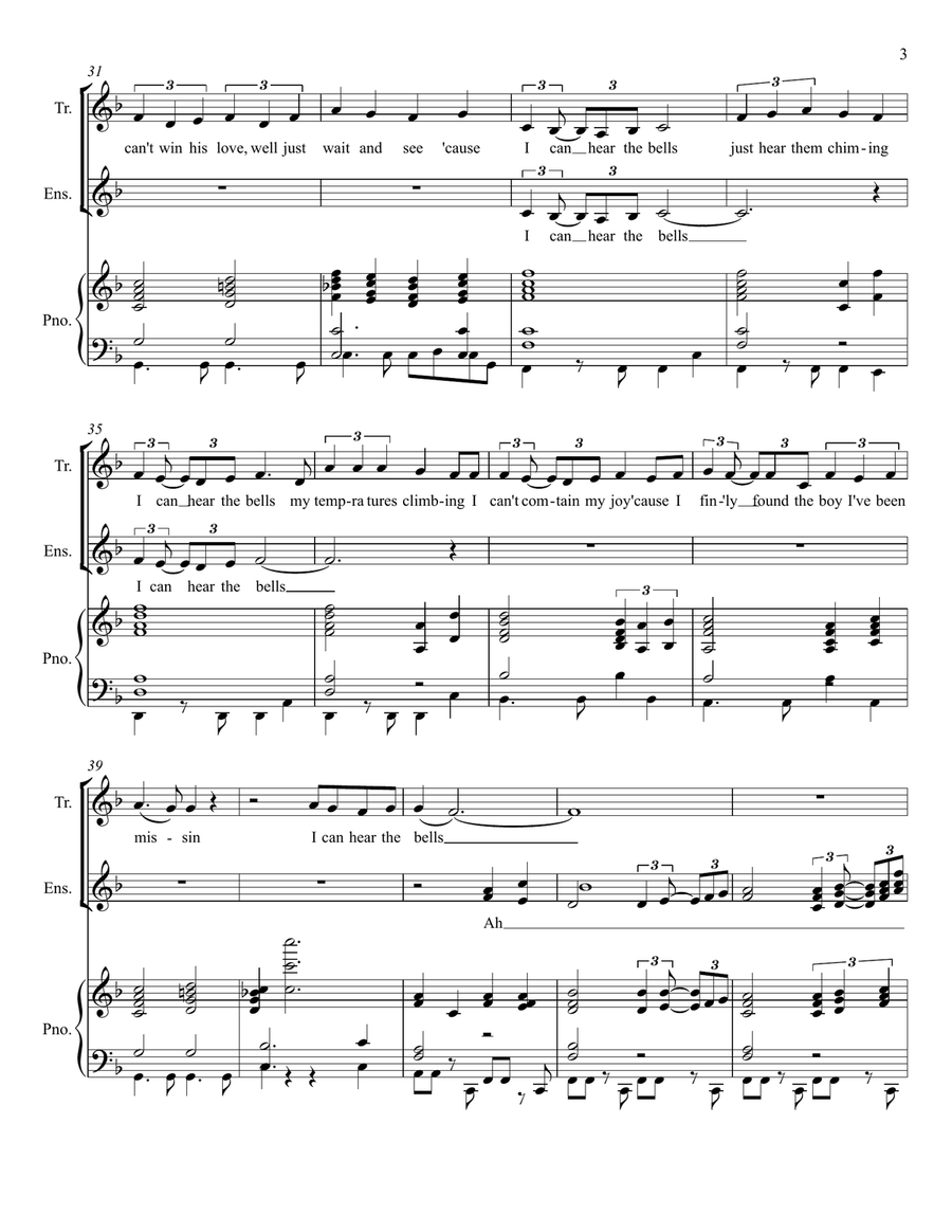 I Can Hear The Bells I Can Hear The Bells Piano, Vocal scores gallery preview page 3
