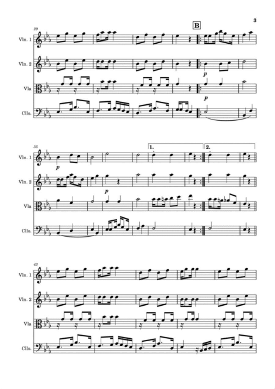 Samba Lelê String Quartet scores gallery preview page 4