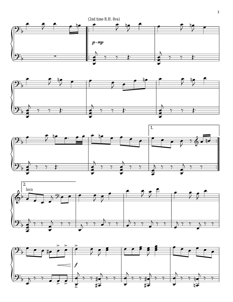 Jack Sparrow (from Pirates Of The Caribbean: Dead Man's Chest) Piano Solo scores gallery preview page 3