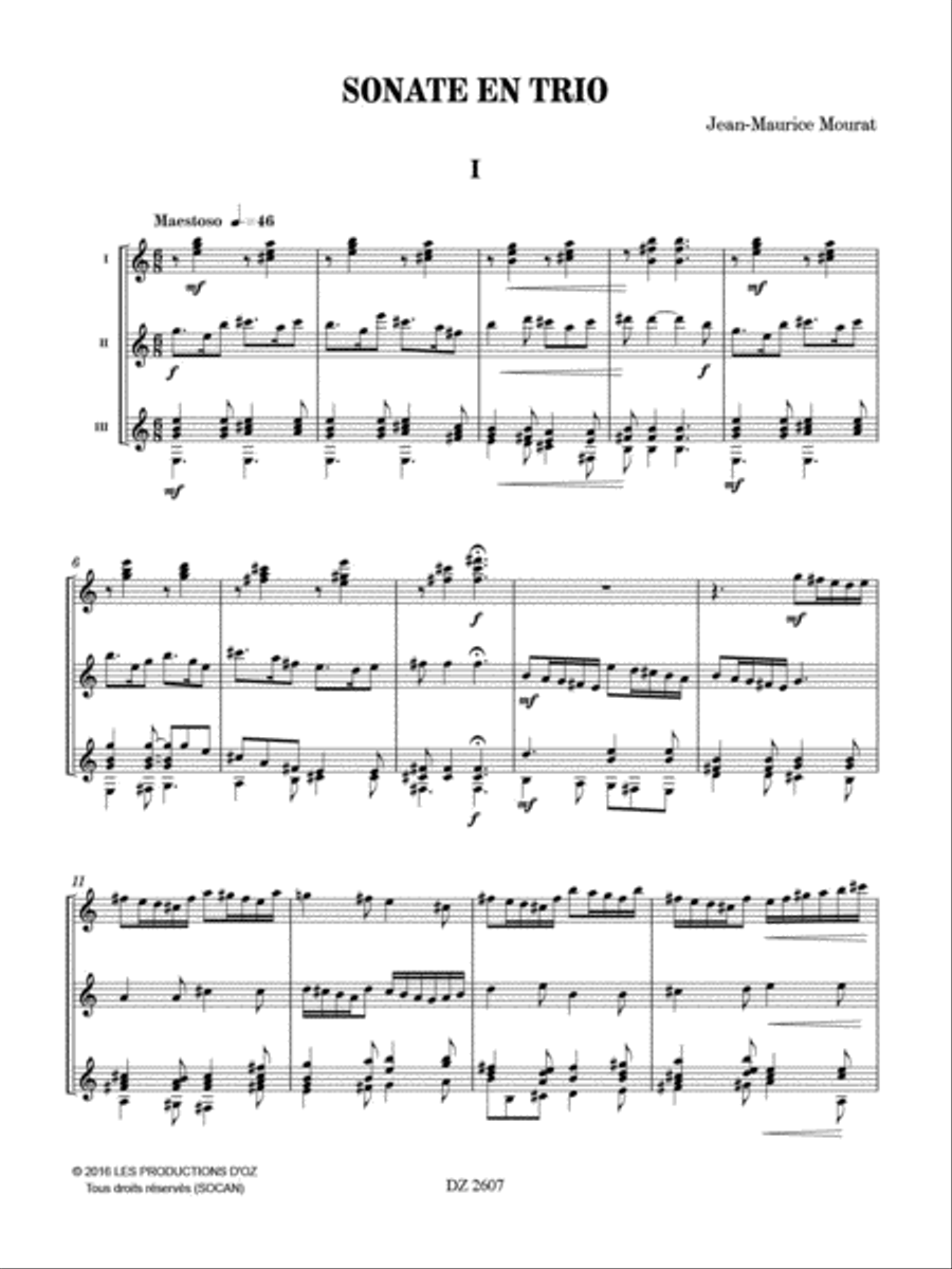 Sonate en trio Guitar Ensemble scores gallery preview page 2