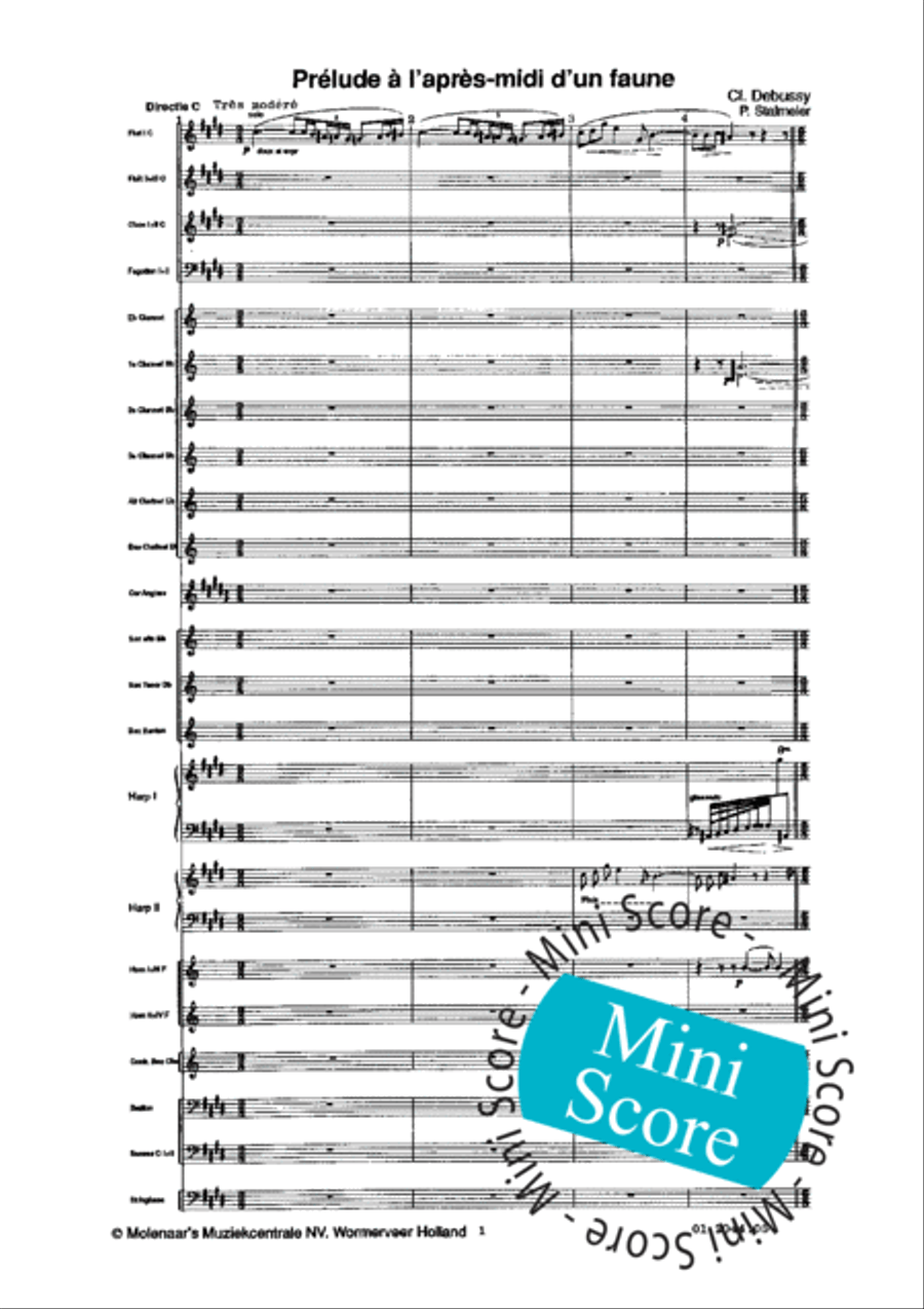 Prelude a L'Apres-Midi D'un Faune Concert Band scores gallery preview page 5