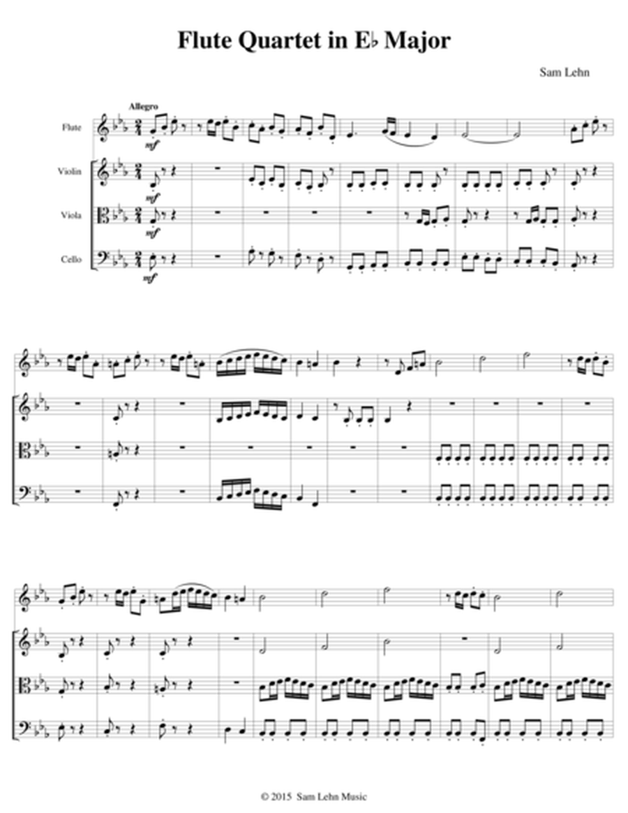 Flute Quartet in Eb Major