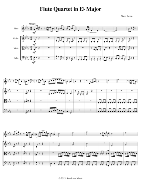 Flute Quartet in Eb Major