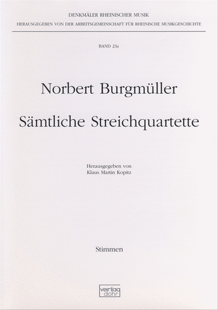 Sämtliche Streichquartette String Quartet scores gallery preview page 1