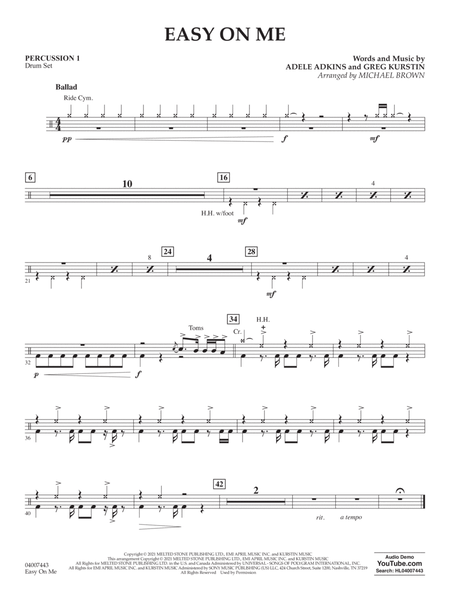Easy on Me (arr. Michael Brown) - Percussion 1
