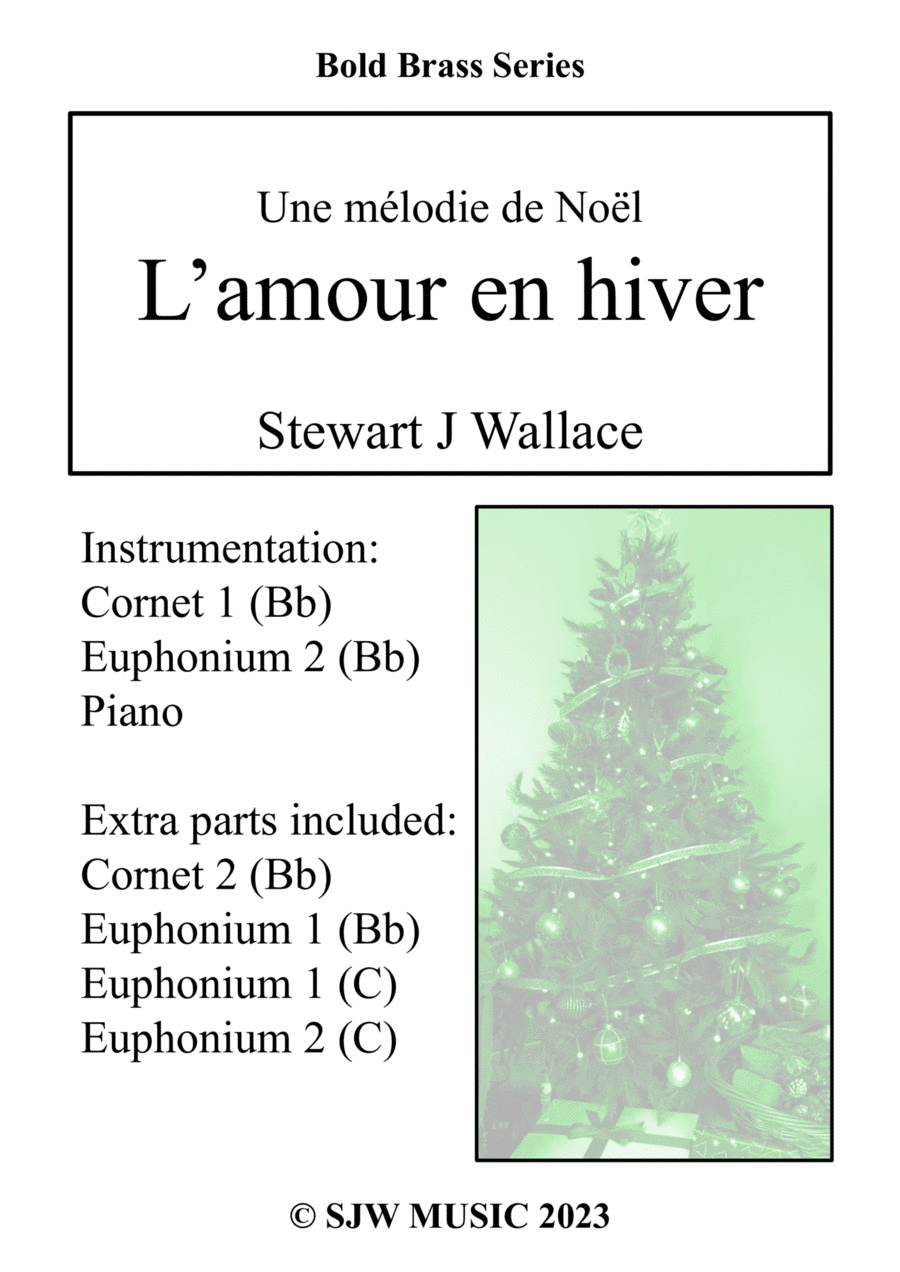 L'amour en hiver - une mélodie de Noël Brass Duet scores gallery preview page 1