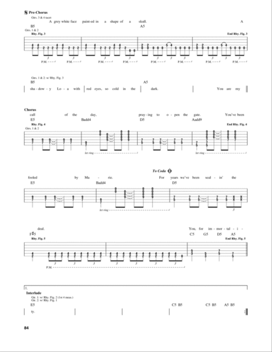 The Loa's Crossroad Electric Guitar scores gallery preview page 3