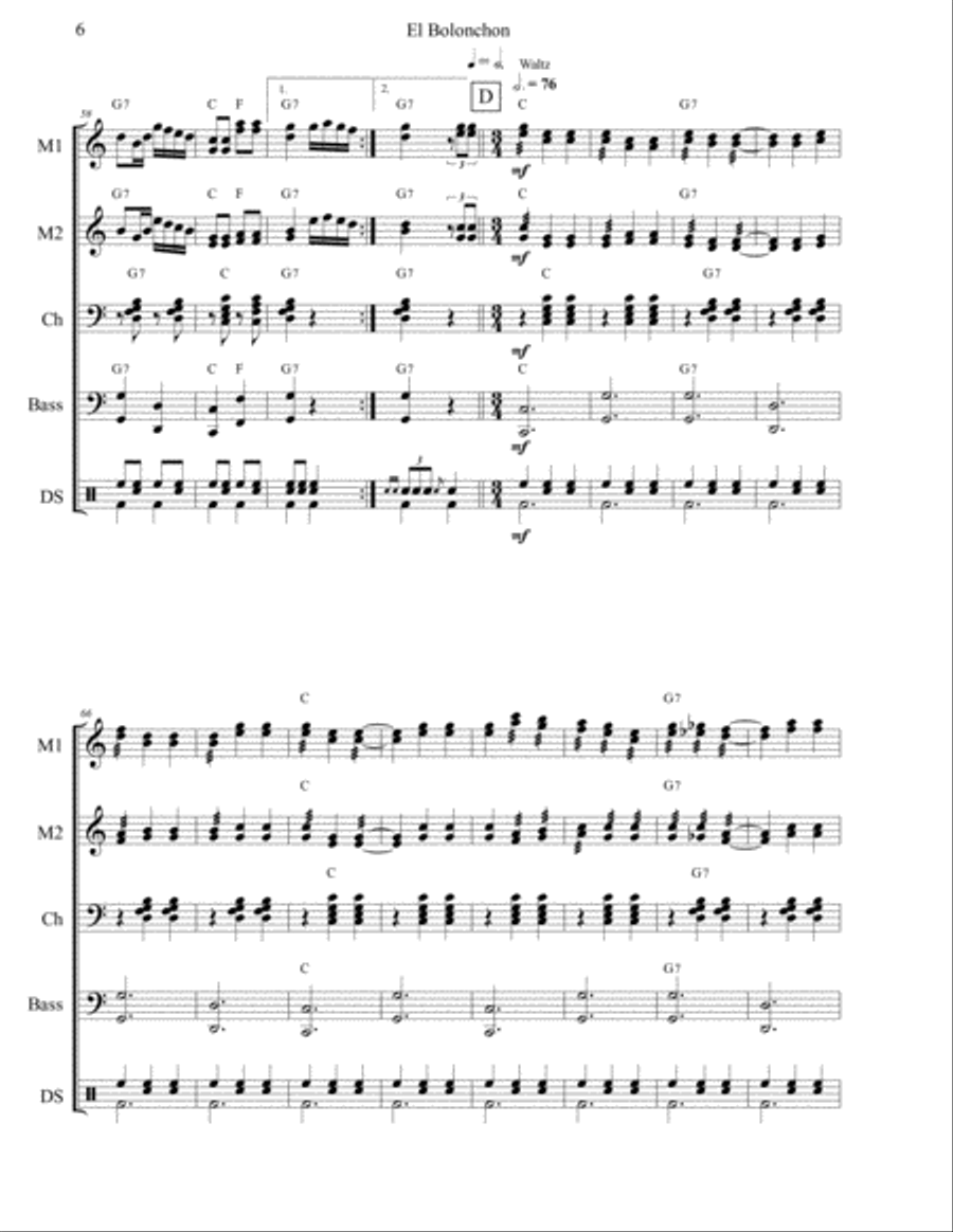 El Bolonchon Percussion Ensemble scores gallery preview page 6