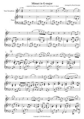 Book cover for Minuet in G-major (tenor sax & piano)