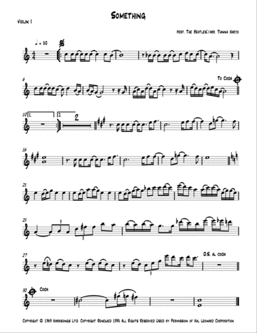 Something String Quartet scores gallery preview page 1