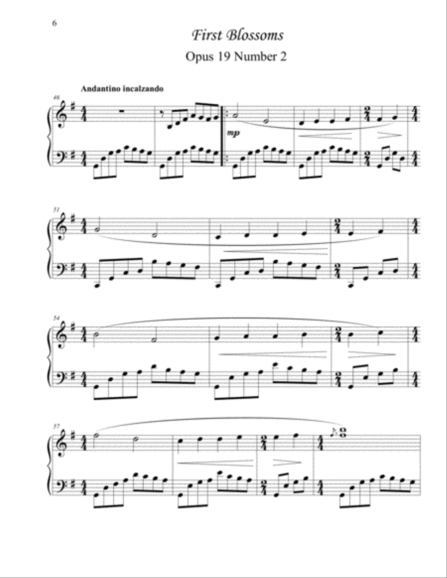 Vernal Poems: Opus 19 Piano Solo scores gallery preview page 6