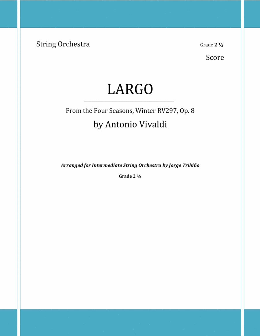 Largo from Winter (Sc. & parts) Chamber Music scores gallery preview page 1