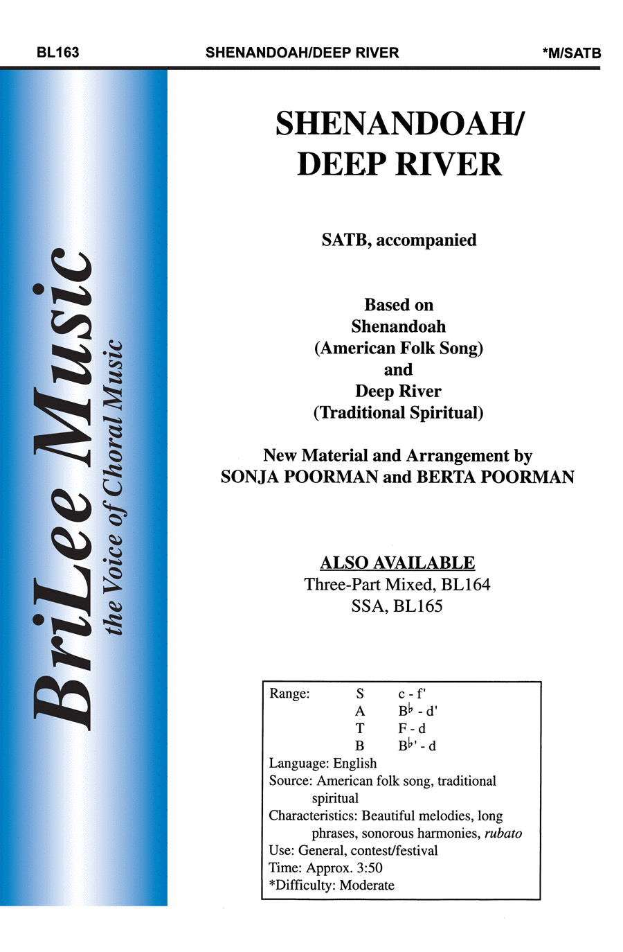Shenandoah/Deep River 4-Part scores gallery preview page 1
