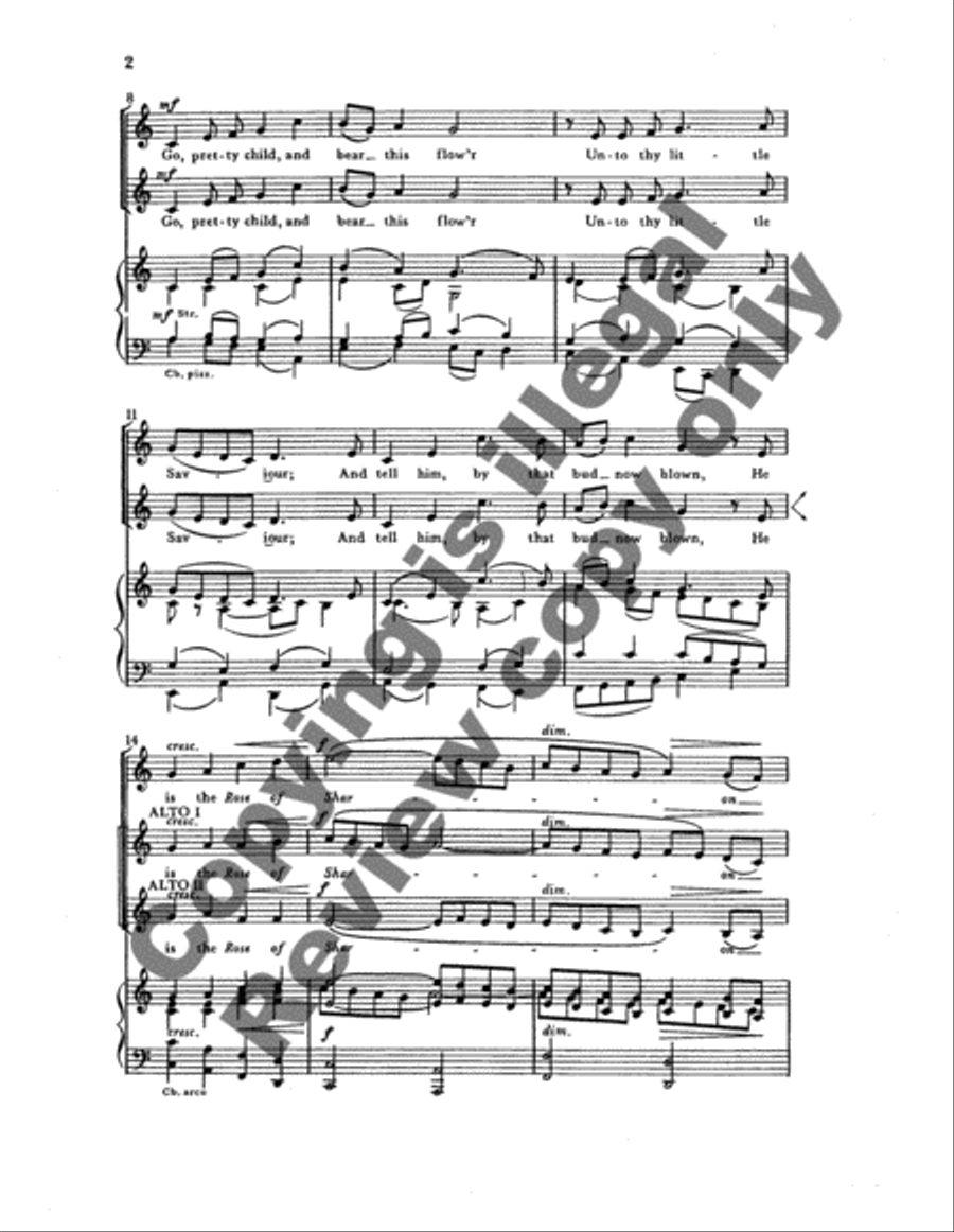 The Carol of the Rose SSAA scores gallery preview page 9