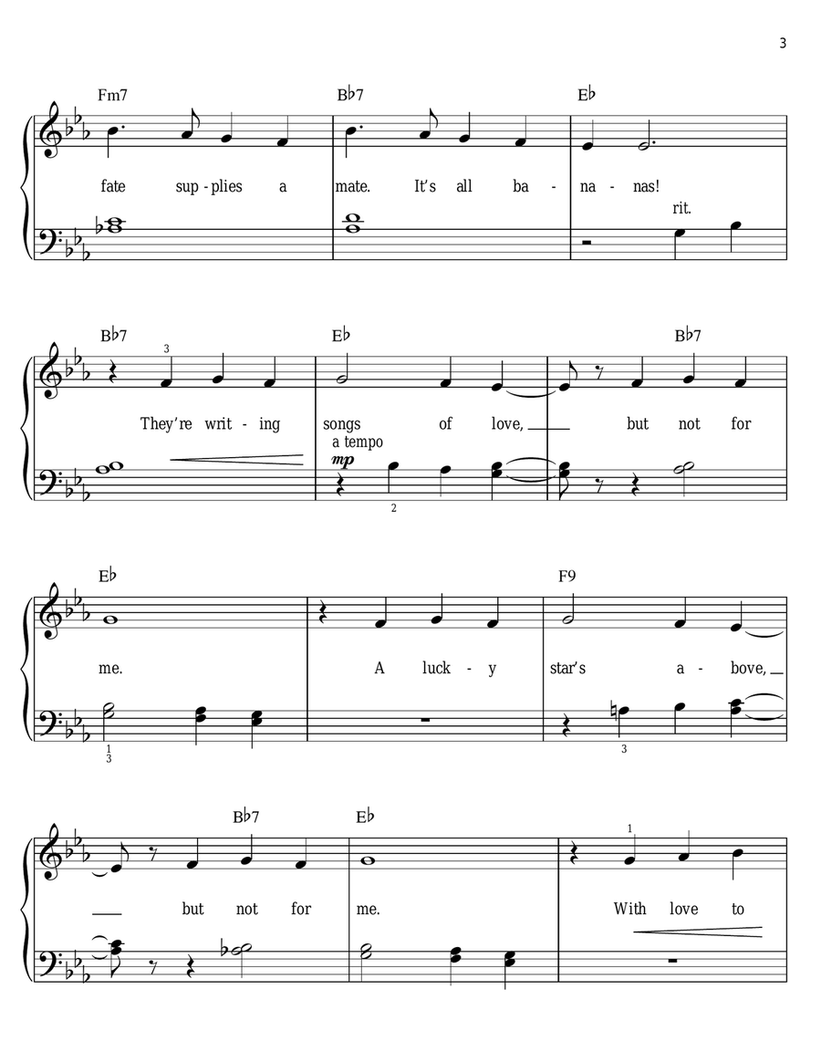 But Not For Me (arr. Phillip Keveren) Easy Piano scores gallery preview page 3
