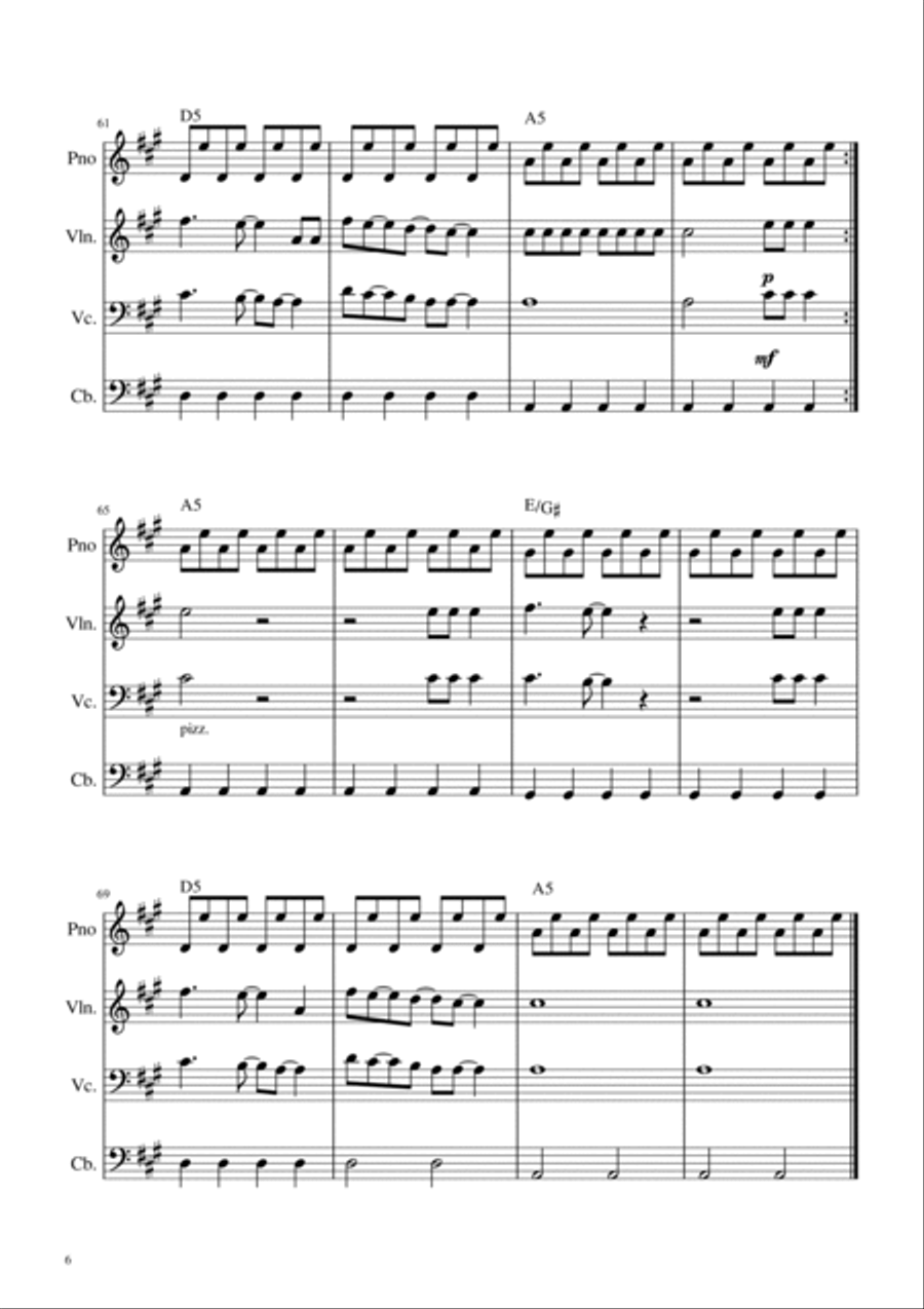 Chasing Cars Chasing Cars Small Ensemble scores gallery preview page 6