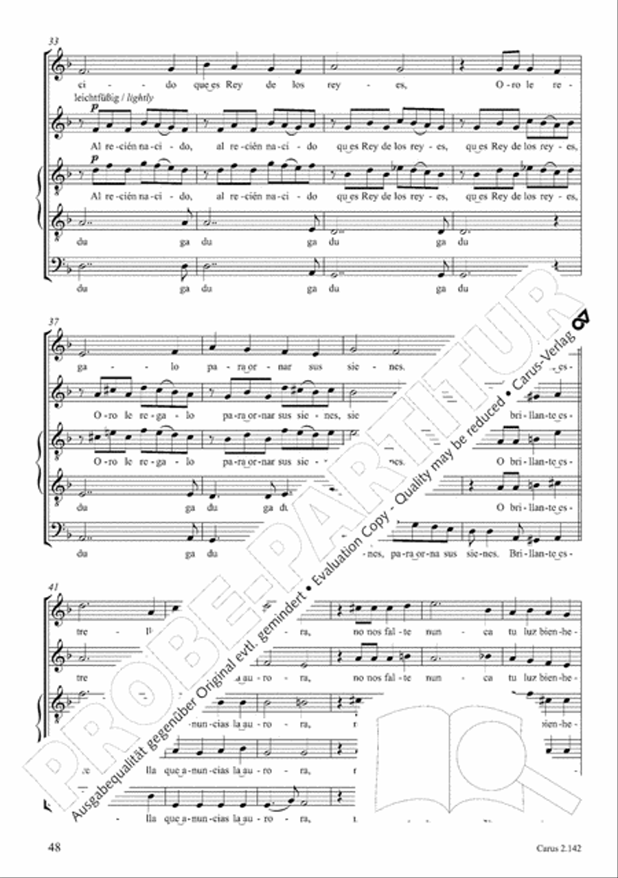 Christmas Carols of the World. Choral collection 4-Part scores gallery preview page 45