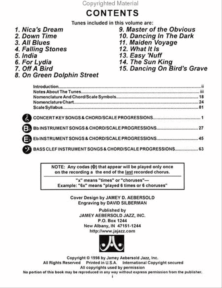 Volume 81 - Contemporary Standards & Originals With The David Liebman Group Voice scores gallery preview page 2