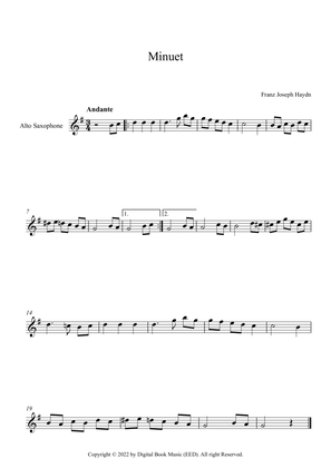 Minuet (In F Major) - Franz Joseph Haydn (Alto Sax)