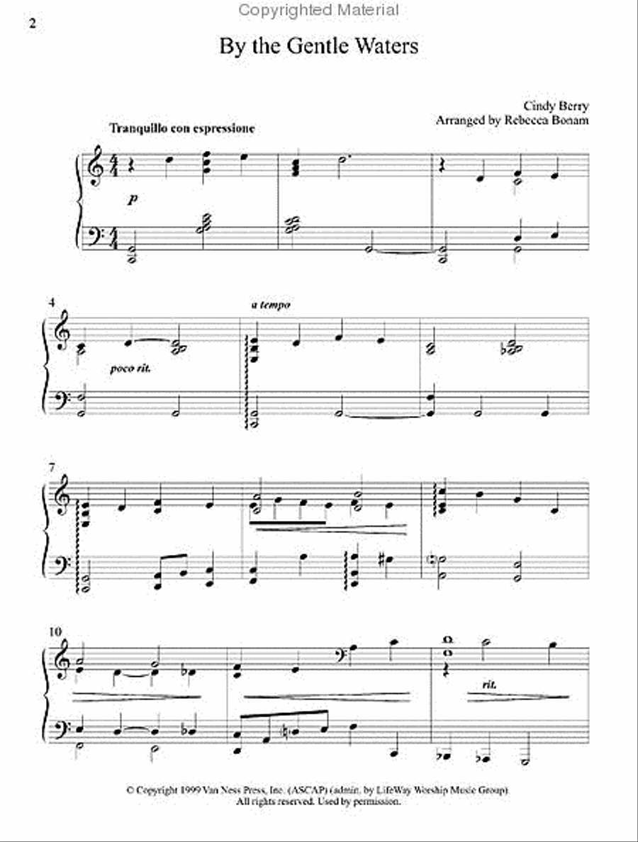 Gentle Waters Piano Solo scores gallery preview page 2