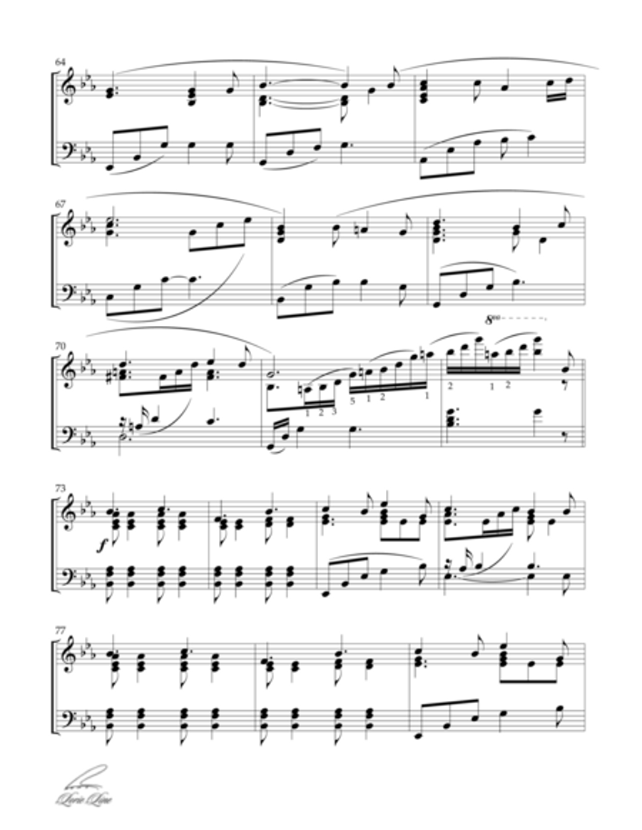 O Holy Night Piano Solo scores gallery preview page 6