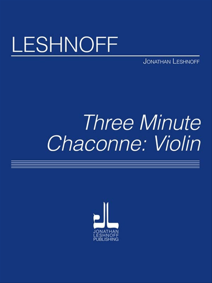 Three Minute Chaconne - Violin Chamber Music scores gallery preview page 1