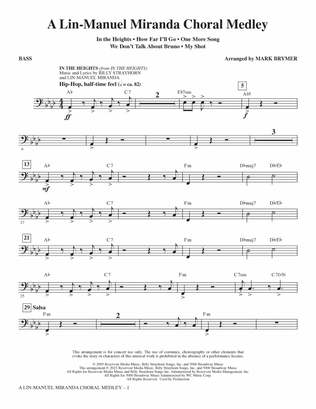A Lin-Manuel Miranda Choral Medley (arr. Mark Brymer) - Bass