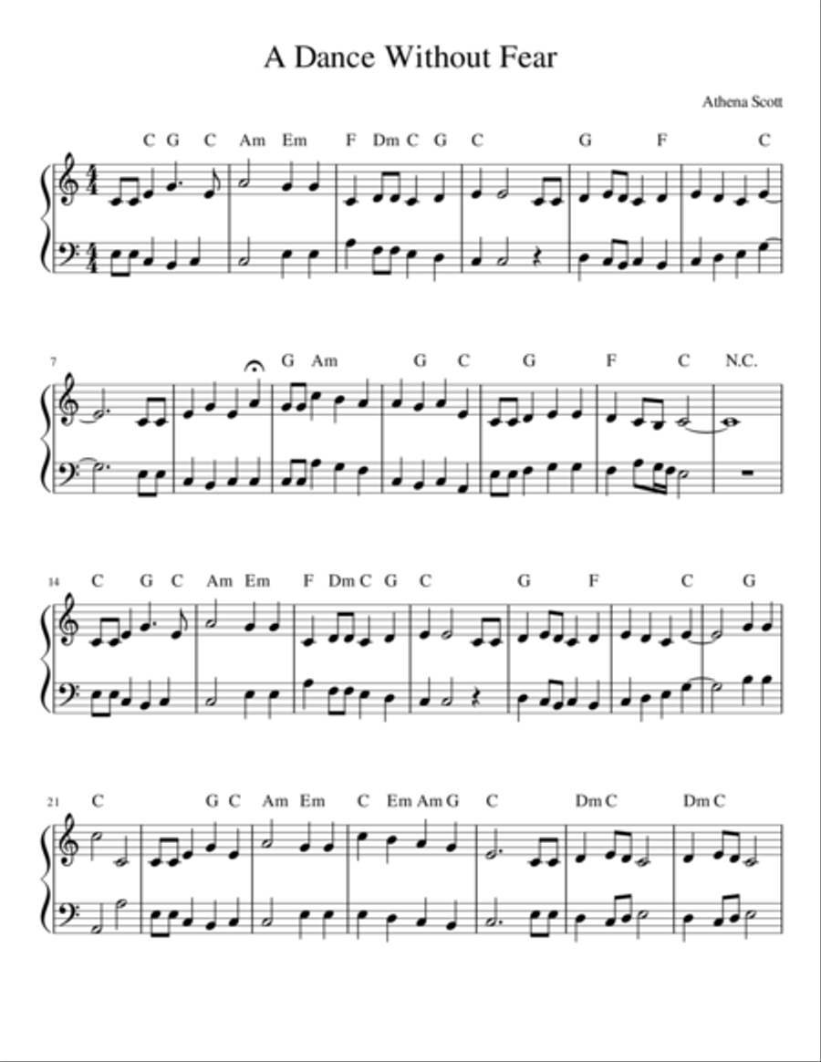 A Dance Without Fear A Dance Without Fear Voice scores gallery preview page 1
