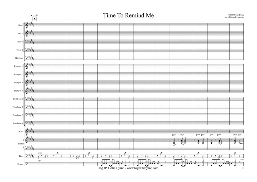 Time to Remind Me Time to Remind Me Jazz Ensemble scores gallery preview page 1