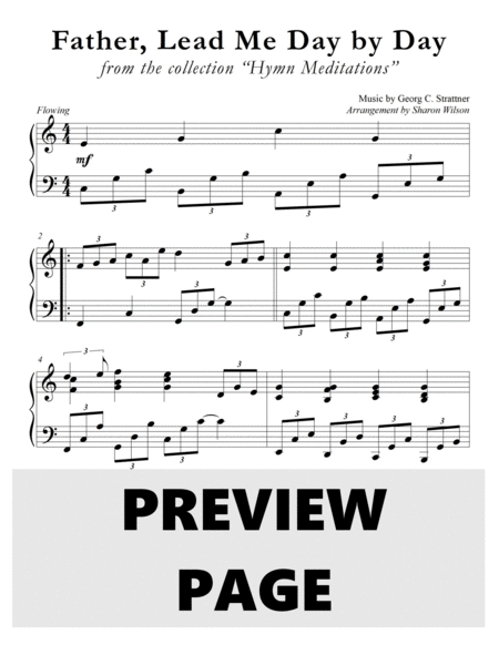 Hymn Meditations (A Collection of LARGE PRINT Two-page Hymns for Solo Piano) image number null