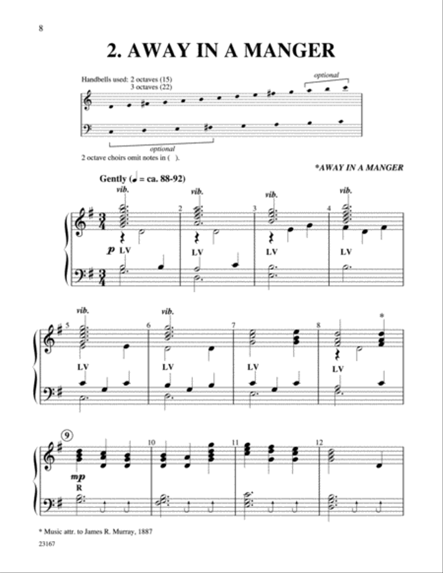 5 Carols for Beginning Ringers Handbell Choir scores gallery preview page 3