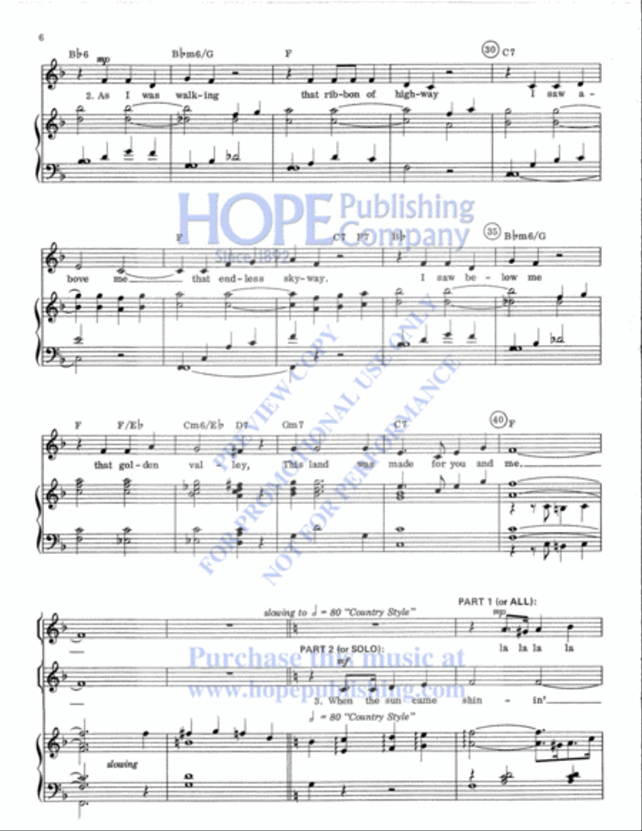 My Country My Country Unison Choir scores gallery preview page 7