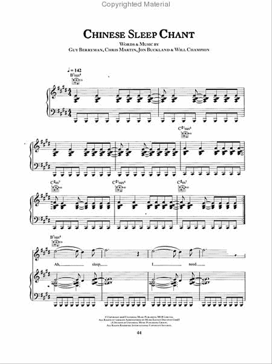 Coldplay – Viva La Vida Coldplay – Viva La Vida Piano, Vocal, Guitar scores gallery preview page 4