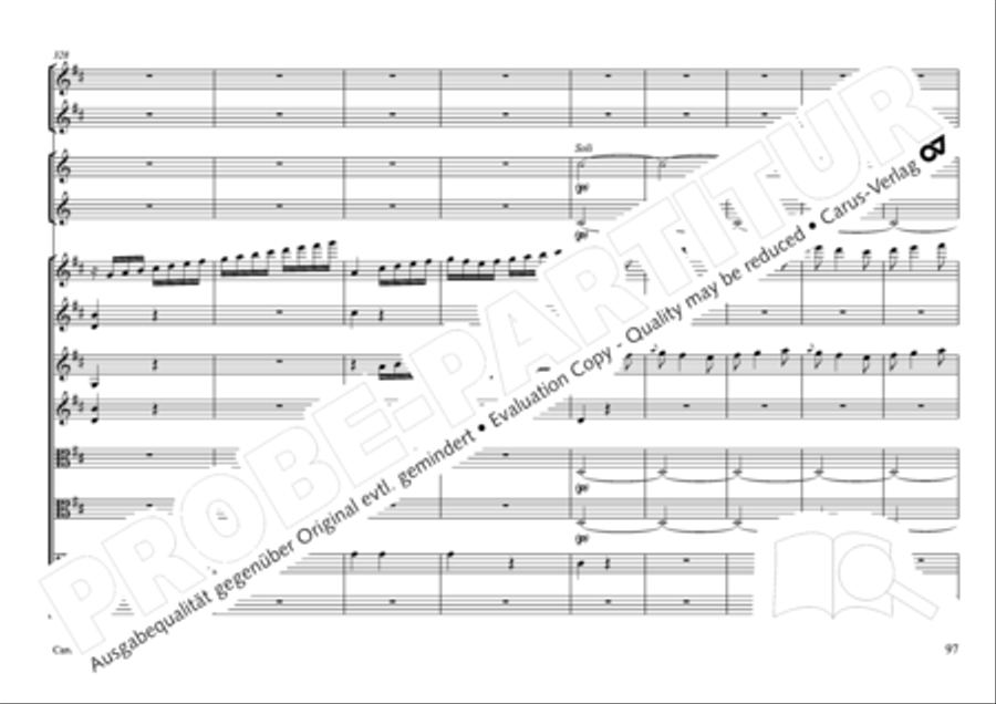 Concertone in D major Horn scores gallery preview page 98