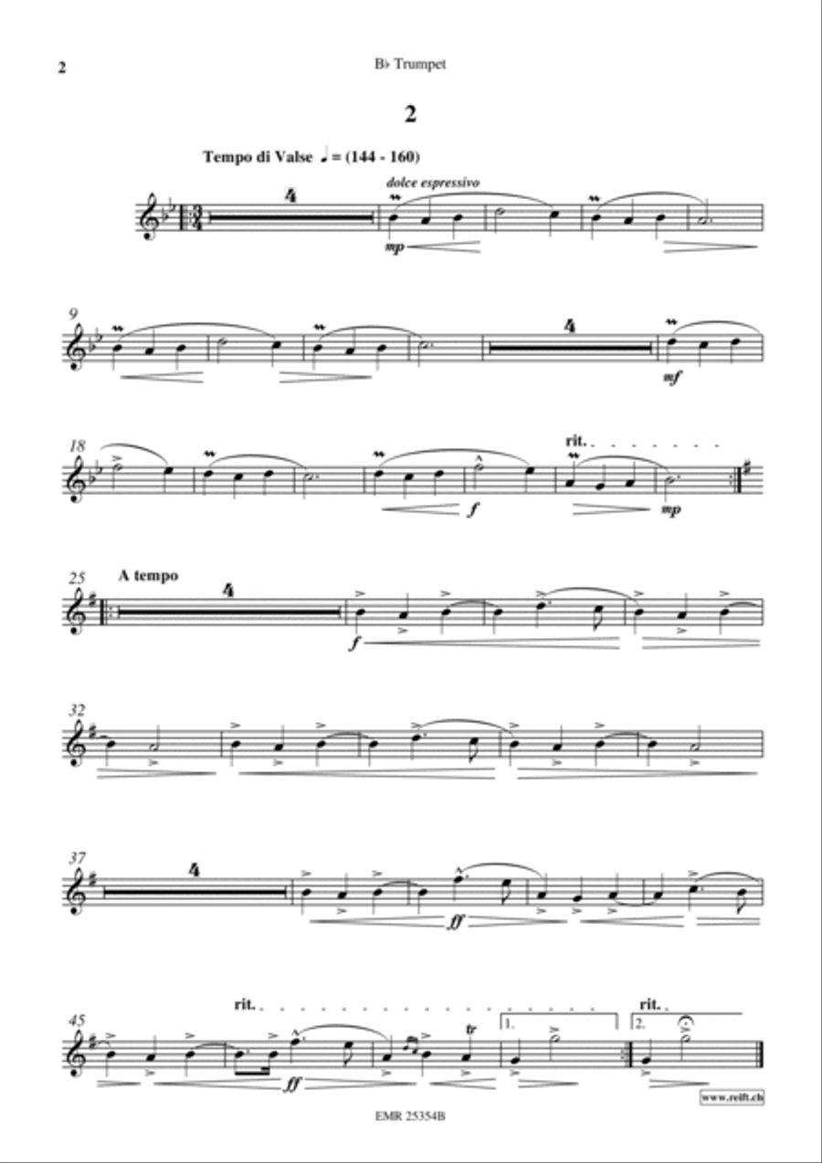 2 Waltzes 2 Waltzes Trumpet scores gallery preview page 3
